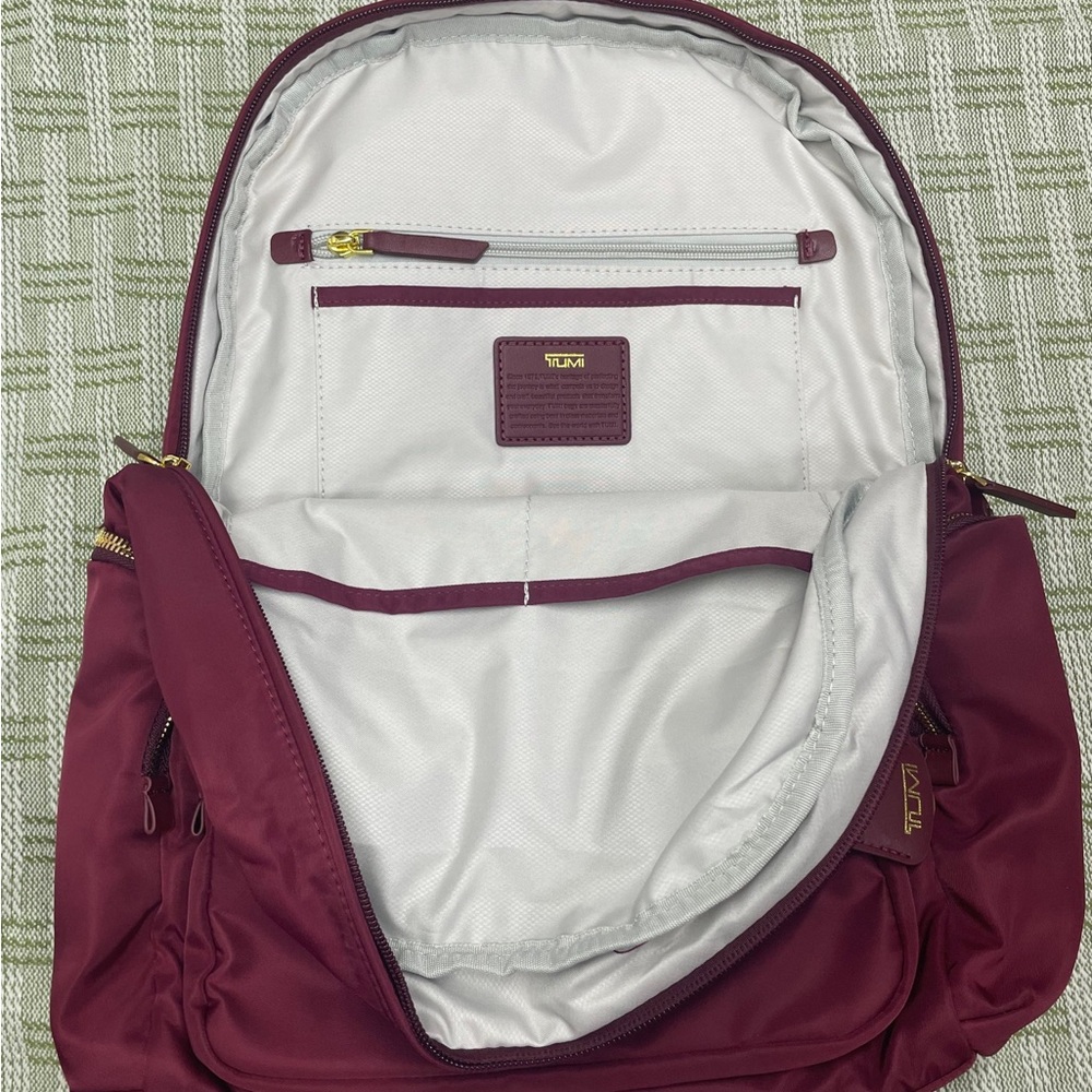 💎Tumi Voyageur Carson Red Backpack - Ballistic Nylon 16" - Picture 5 of 5